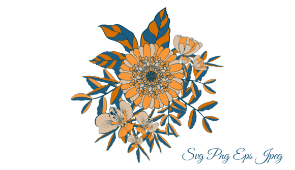 Download Vintage Floral Bouquet in Warm Tones - Vintage Collection