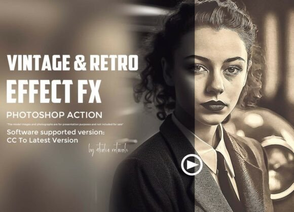 Download Vintage &amp; Retro Effect FX Photoshop Acti - Vintage Collection